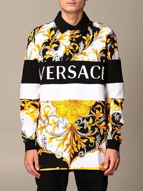 versace polo t shirt|Versace long sleeve polo.